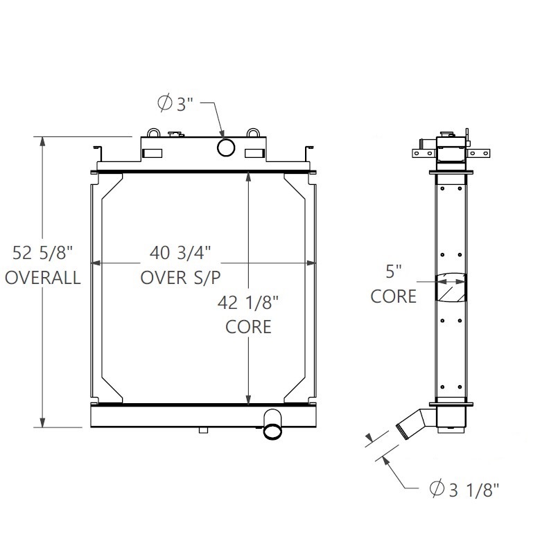452316 - John Deere 450CLC Excavator Radiator Radiator