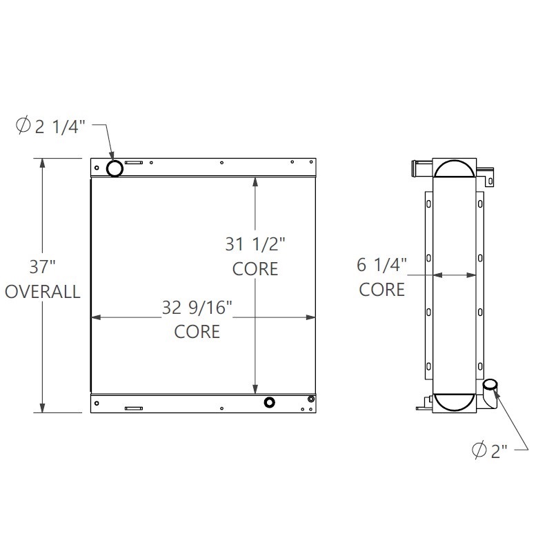 452352 - E-One Fire Truck Radiator Radiator