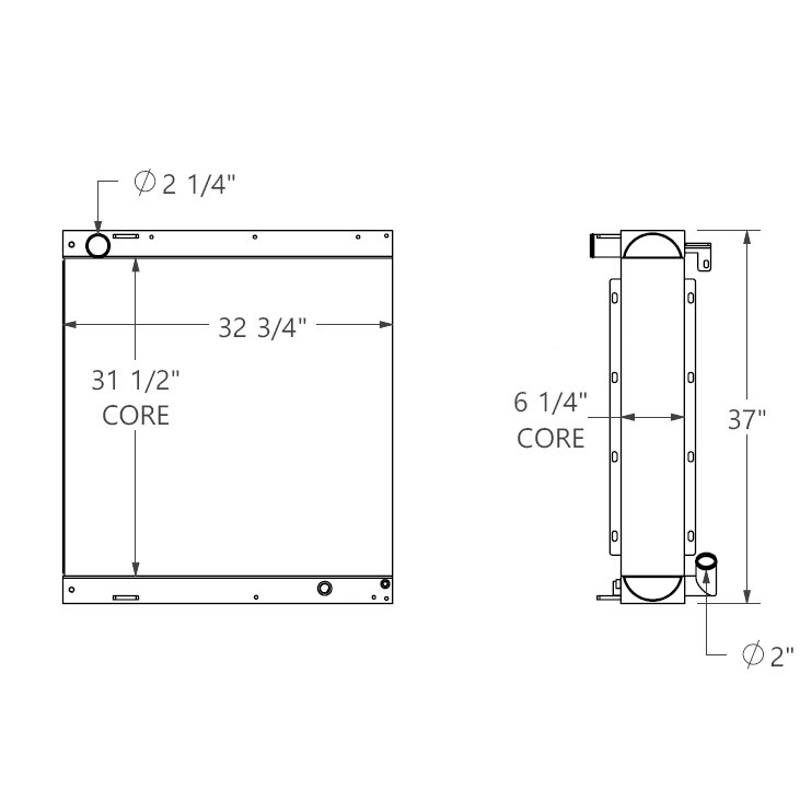 452359 - E-One Fire Truck Radiator Radiator