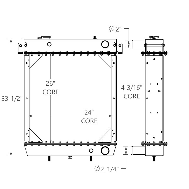 452436 - Taylor THD-300M Forklift Radiator Radiator