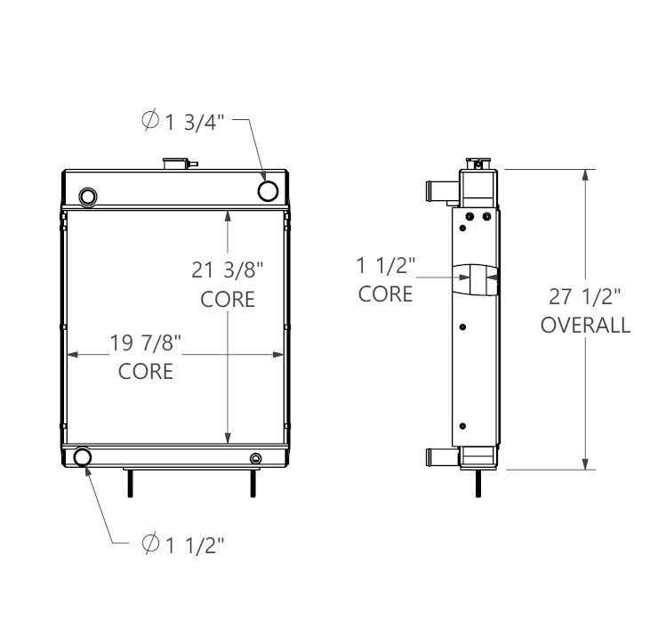 452451 - Perkins Generator Radiator Radiator
