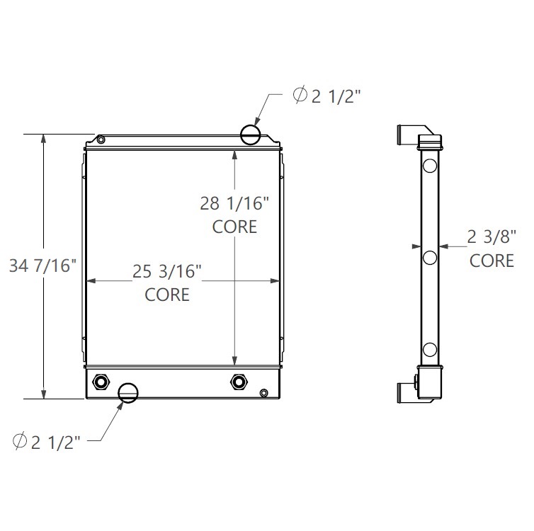 452483 - International PB105 Bus Radiator Radiator