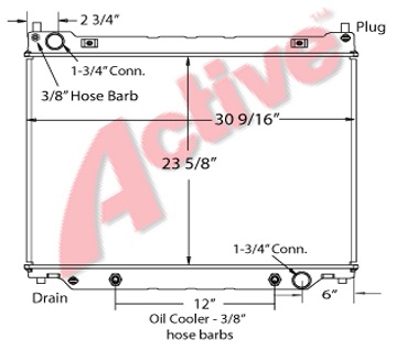 57-1995PT - Ford Econoline Van Radiator
