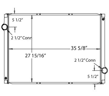 640006 - Navistar 8100 1994 & up Radiator
