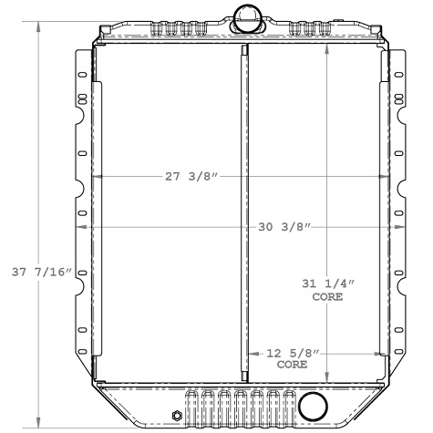 640056 - Intl Bus / 4700-4900 1/2 Core / M.T./Str. Con. Radiator