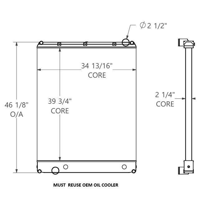 800141 - OshKosh Cement Mixer Radiator Radiator