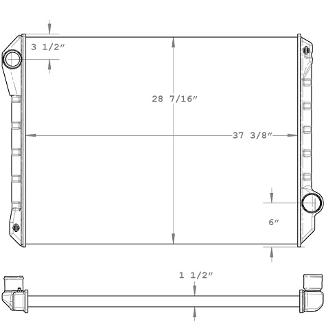 9000-07AST - Ford 8000 Series Radiator