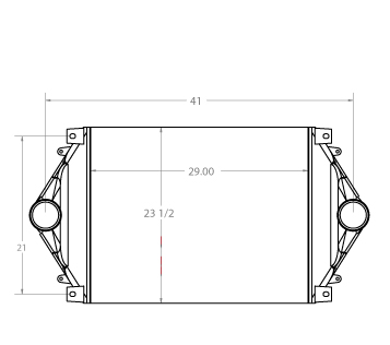 BLU13101 - Bluebird All American Rear Engine Charge Air Cooler