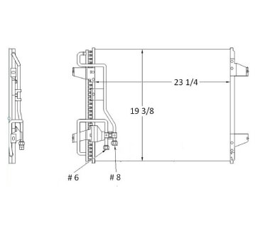 CON0004 - Ford F700 - F800 Condenser 1995-1999 Condenser