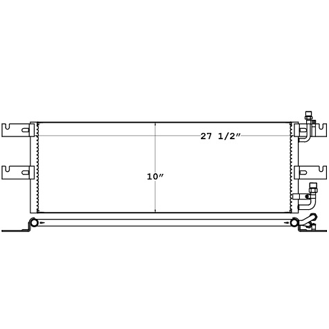 CON0012 - Freightliner FLA / FLD Condenser 1992 - 1999 Condenser