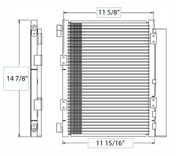 CON0021 - Isuzu NPR / GMC W3500 - W4500 2008 - 2010 Condenser Condenser