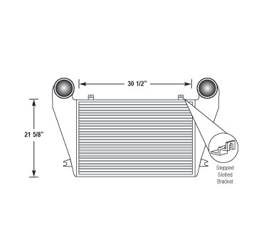 FRT18105 - Freightliner FL and Century Series with o.e. Bolt-On Radiator Charge Air Cooler