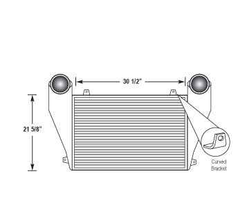 FRT18106 - Freightliner FL and Century Series with o.e. Bolt-On Radiator Charge Air Cooler