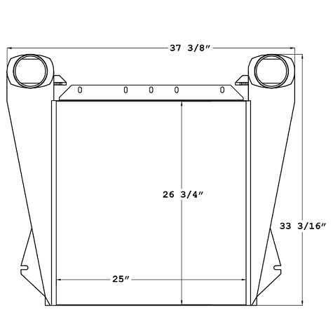 PET17701-N - Peterbilt 359, 376-379 Charge Air Cooler