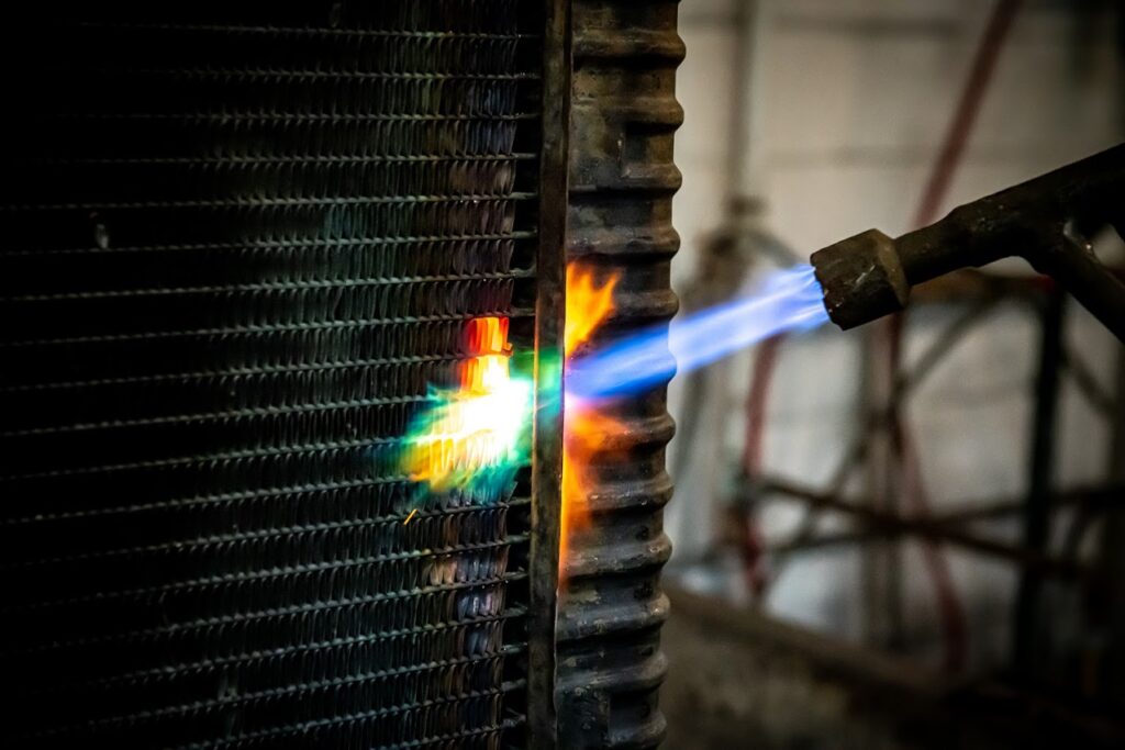 welding a radiator