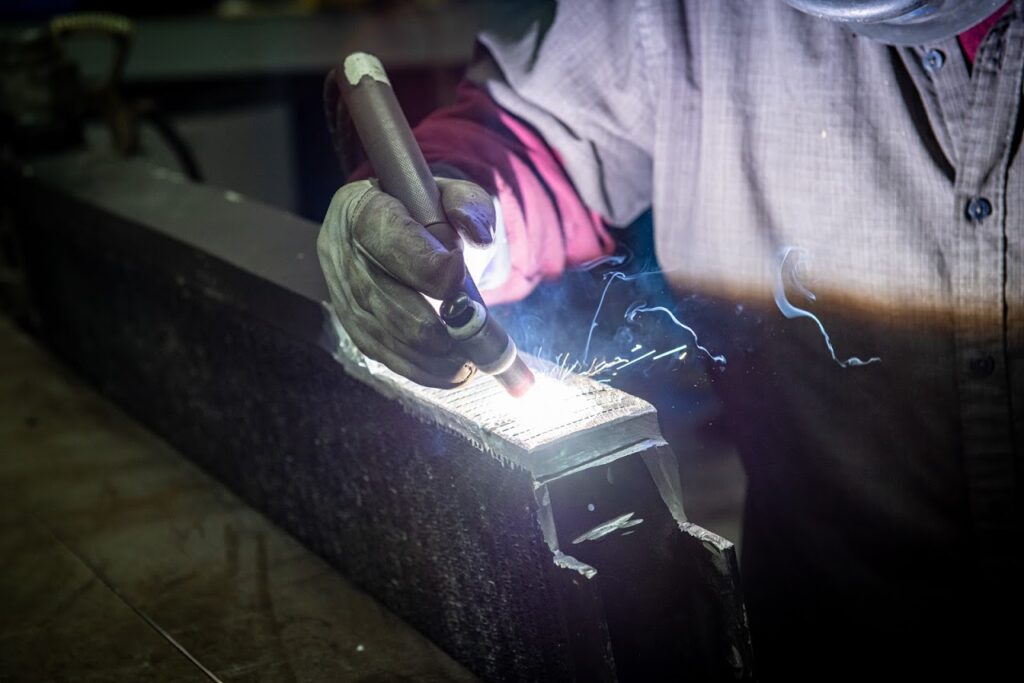 welding an aluminum oil cooler