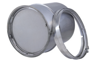 dpf or doc filter with gasket and clamps