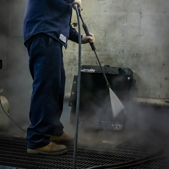 external cleaning a radiator