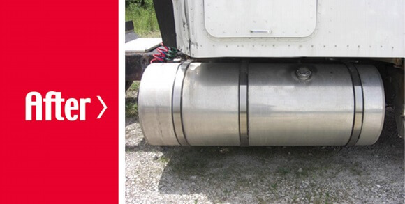 diesel fuel tank after being repaired
