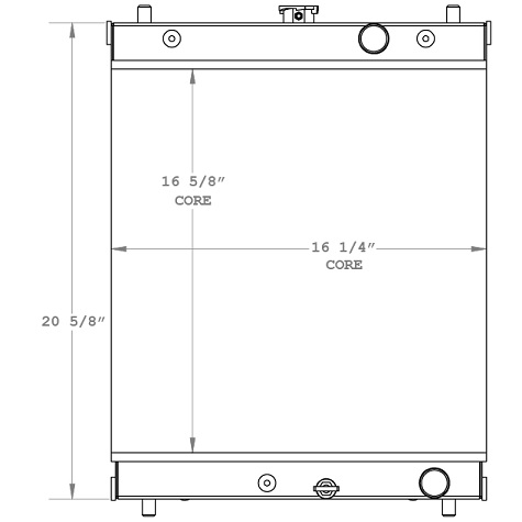 Agco 450610 radiator drawing