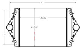 Bluebird BLUE13101 charge air cooler drawing