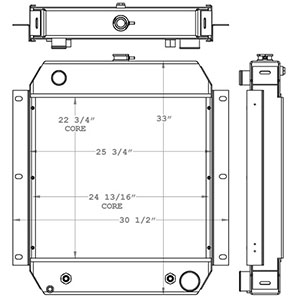 Dresser 450948 radiator drawing