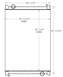 Kenworth 650001 radiator drawing