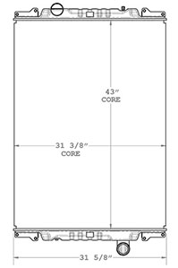 Kenworth 650018 radiator drawing