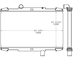 Kenworth 650033 radiator drawing