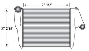 Kenworth KEN16502 charge air cooler drawing