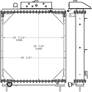 KME 451208 radiator drawing