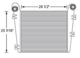 Mack MAC17302 charge air cooler drawing