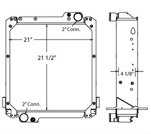 Massey Ferguson 450186 radiator drawing