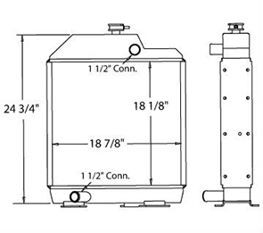 Massey Ferguson 450208 radiator drawing