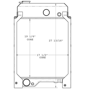 Perkins 450639 radiator drawing