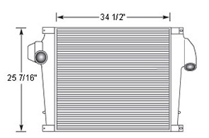 Volvo VOL18801 charge air cooler drawing
