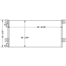 Volvo CON0080 condenser drawing