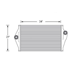 Western Star WES18202 charge air cooler drawing