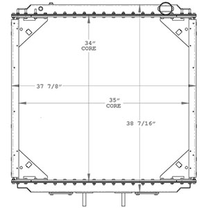 Western Star 800084 radiator drawing