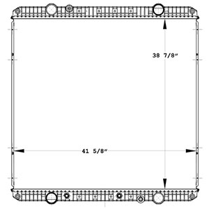 Western Star 800124 radiator drawing