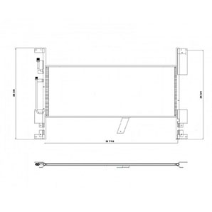 Western Star CON0078 condenser drawing