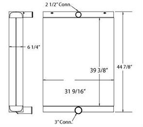 Aljon 450273 radiator drawing