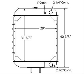 American Crawler 450130 radiator drawing