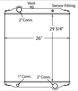 Bluebird 310001 radiator drawing