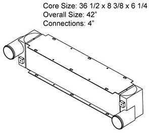 Bluebird TRA12049 charge air cooler drawing