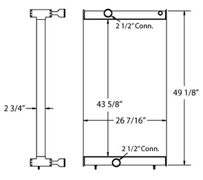 Bearward 450416 radiator drawing