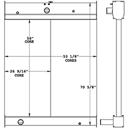 Bearward 450910 radiator drawing