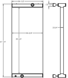 Bearward 451378 radiator drawing