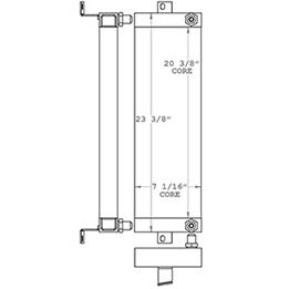 Bobcat 271151 oil cooler drawing