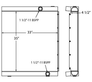 Bomag 270638 oil cooler drawing